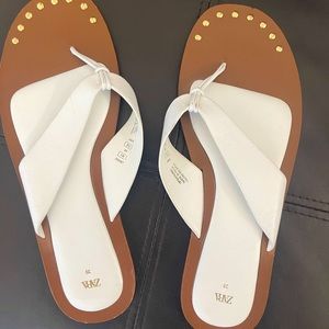 Zara white sandals